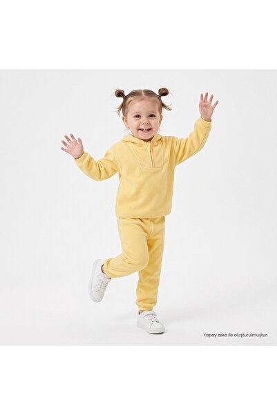 ebebek Hello Baby HelloBaby Kız Bebek Eşofman Takımı Fermuarlı Kapüşonlu Uzun...