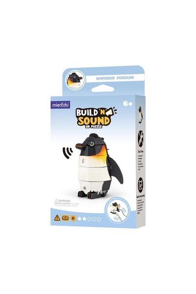NO BRAND MG DYSTRYBUCJA Puzzle 3D MierEdu Construiește și ascultă - Pinguin