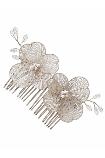 Ressia Double Large Flower Motif Hair Accessory