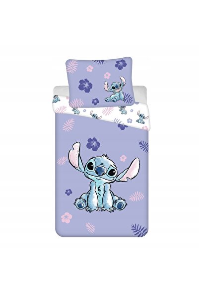 Jerry Fabrics Lenjerie de pat din bumbac 140x200, față de pernă mov Lilo și S...