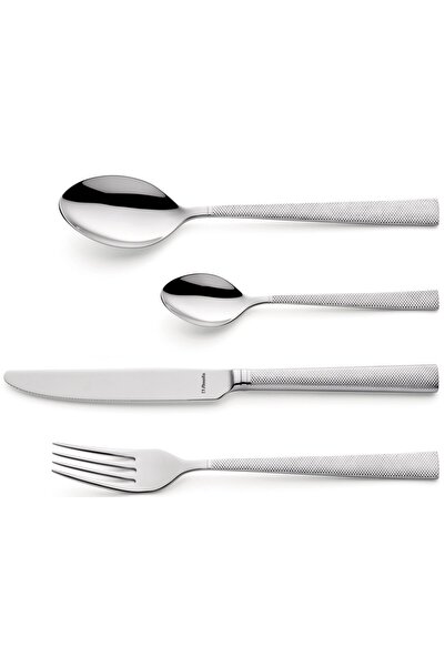 Amefa Set de cină din oțel inoxidabil, modelat, 24 piese, 8010 JEWEL, pentru ...