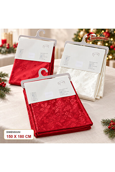 Craciunescu By DBR Christmas Tablecloth 150 x 180 cm, Textile and Elegant -