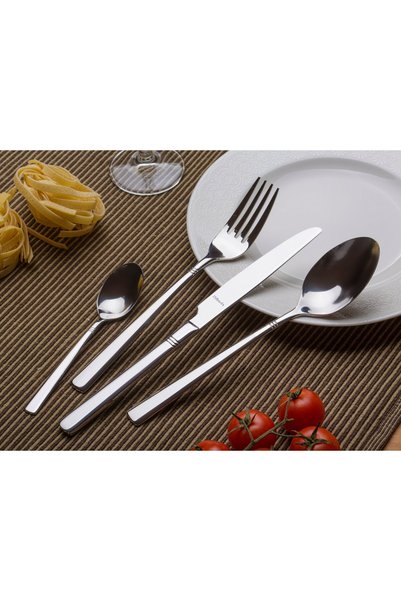 Amefa 250 farfurii din oțel inoxidabil cu set de tacâmuri Dakota pentru 50 de...