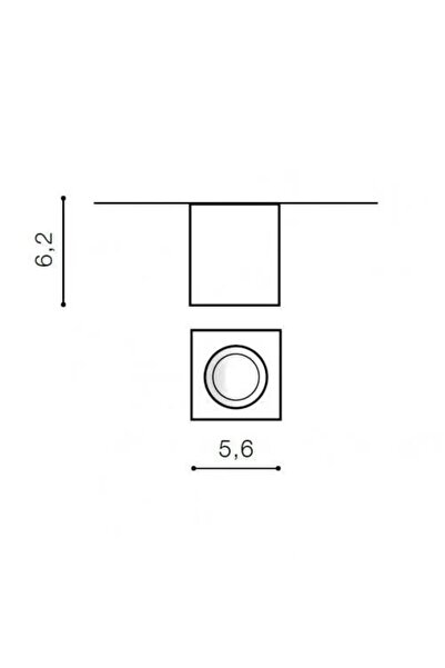 AZzardo Spot Nano Square aplicație de suprafață AZ2787 + GRATUIT