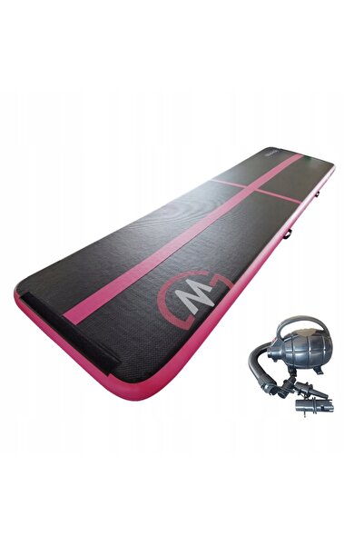 Master Saltea gonflabilă de gimnastică AirTrack 500 x 100 x 10 cm Negru-Roz