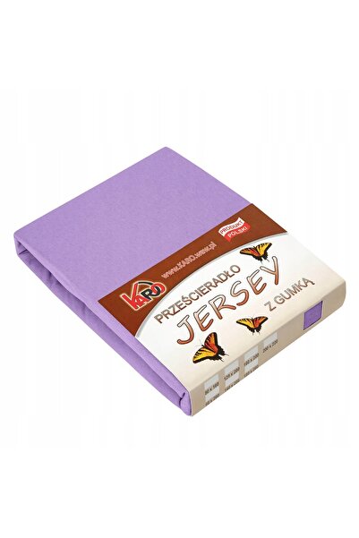 Karo Cearșaf de pat din jerseu cu elastic 200×220 Mov