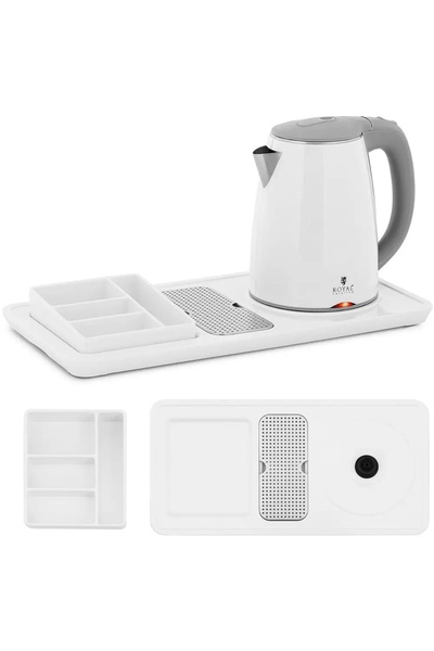 Royal Catering Set de bun venit pentru hotel: Fierbător electric cu tavă, 1.2...