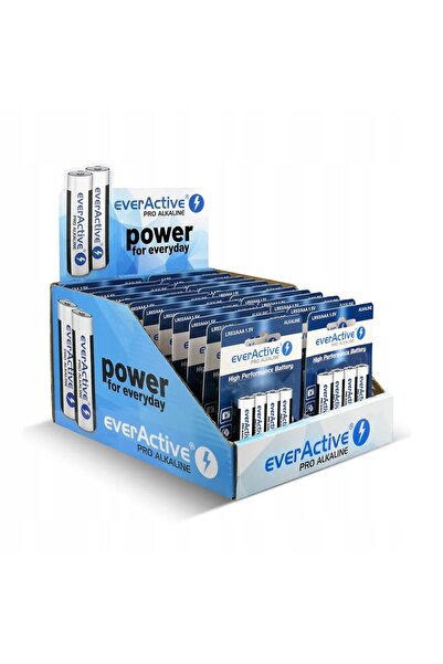 everActive Baterii LR03/AAA alcaline profesionale, display comercial 96 bucăți
