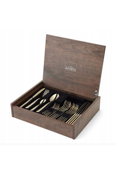 Amefa 24 CUBURI MODERNE DIN OȚEL INOXIDABIL PREMIUM, SET METROPOL COMPLET PEN...