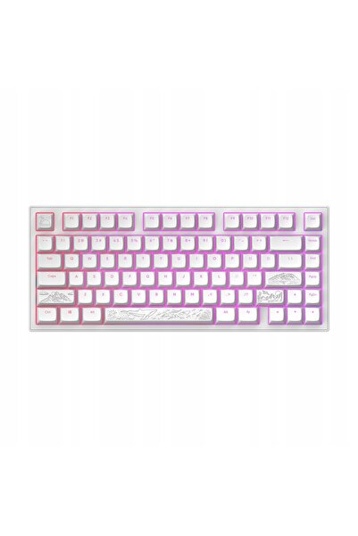 DARK PROJECT Tastatură de gaming cu fir ALU Terra Nostra Albă