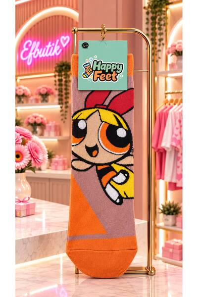 EFBUTİK Powerpuff Girls Blossom Patterned Socks
