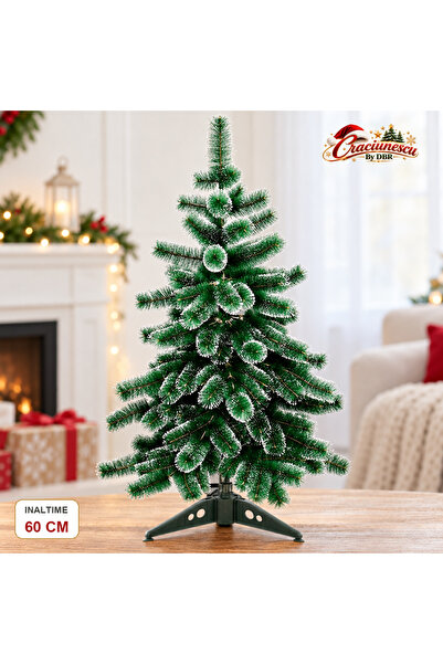 Craciunescu By DBR Brad Artificial de Craciun 60 cm, Verde cu Aspect Nins -