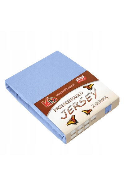 Karo Cearșaf de pat din jerseu cu elastic 180×200 Albastru