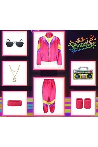 NO BRAND Costum anii '80, costum fantezie, trening stil vechi, trening retro ...