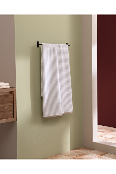 Madame Coco Prosop de baie din bumbac Trace - Alb/Bej - 70x140 cm