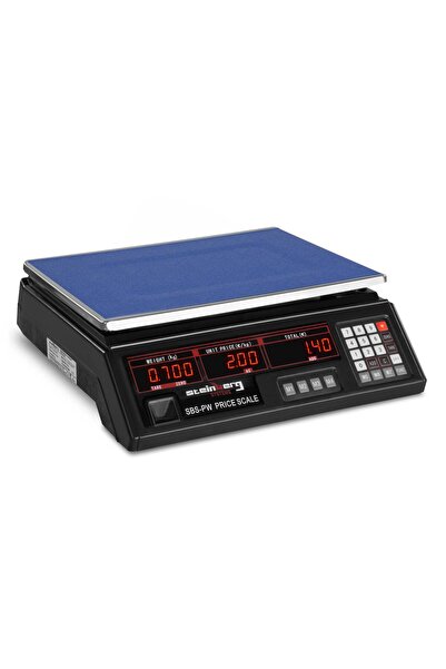 Steinberg Systems Cântar comercial negru cu calcul automat al prețului, 30 kg...