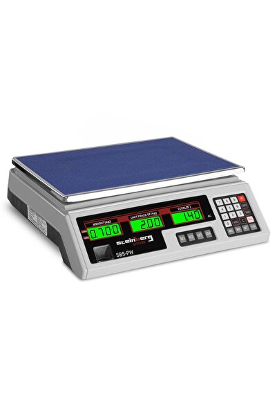 Steinberg Systems Cântar electronic comercial alb de 35 kg pentru retail