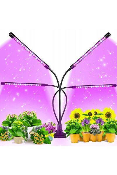 NO BRAND Lampă LED pentru creșterea plantelor, 4 capete, pentru cultivare și ...