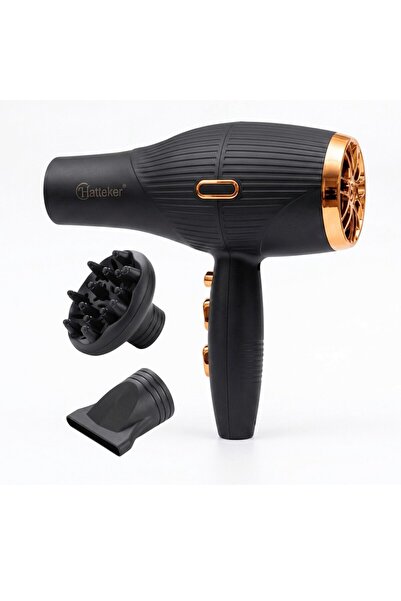 Hatteker Uscător de Păr Profesional HT-312, 3 Temperaturi, 2 Viteze, Auriu