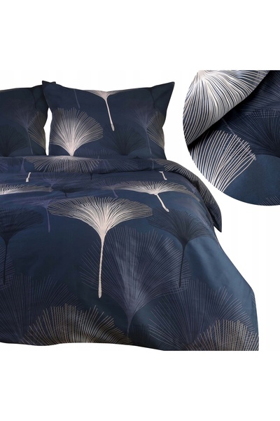 Darymex Lenjerie de pat din satin 140x200 Dmuchawce granatowa 1550/1 Satynlove