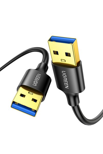 Ugreen كابل USB-A 3.0 ذكر إلى ذكر، 1 متر، أسود
