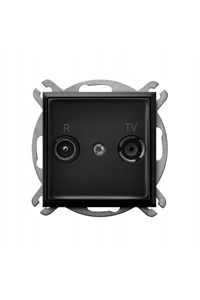 OSPEL Priză de antenă RTV prin perete 10dB ARIA GPA-10UP/m/33 Negru