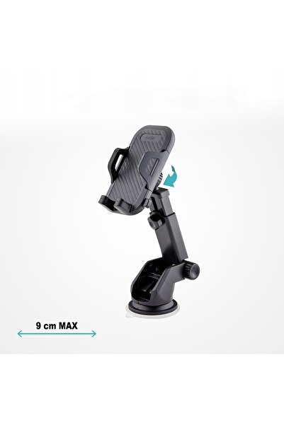 SBS Suport auto telescopic pentru smartphone cu ventuză - Negru