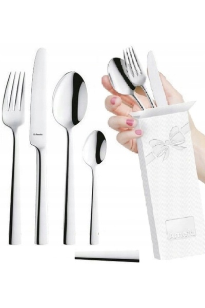 Amefa SZTUĆCE 48 Set de cină modern, elegant, din oțel inoxidabil, pentru 12 ...