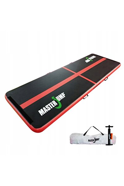 Master Saltea de gimnastică gonflabilă AirTrack 300 x 100 x 10 cm Negru-Roșu
