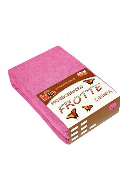 Karo Cearșaf de pat din frotir cu elastic 160×200 Zmeură