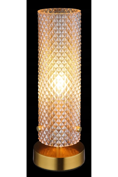 Globo Lighting Lampa de masă de culoare chihlimbar, 28,5 cm, pentru sufrageri...