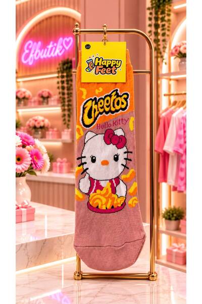 EFBUTİK Hello Kitty Cheetos Patterned Humorous Socks