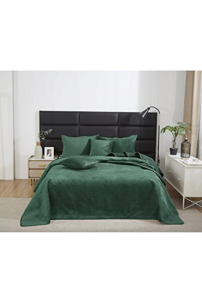 Spod Igły i Nitki Cuvertură de pat din catifea 160x220 Maya verde verde sticl...
