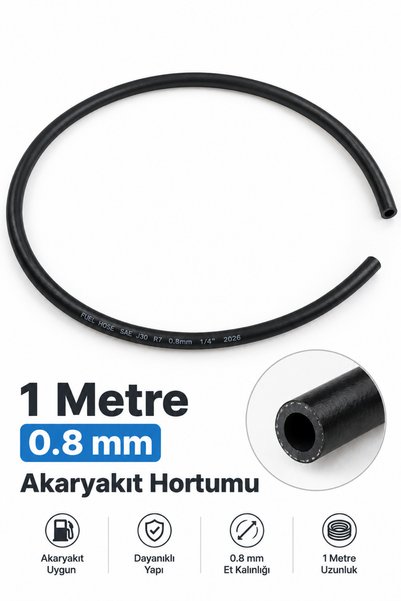 YedekGaraj 8x14 mm Akaryakıt Hortumu 1 Metre | SAE J30 R7 Benzin Mazot Yakıt ...