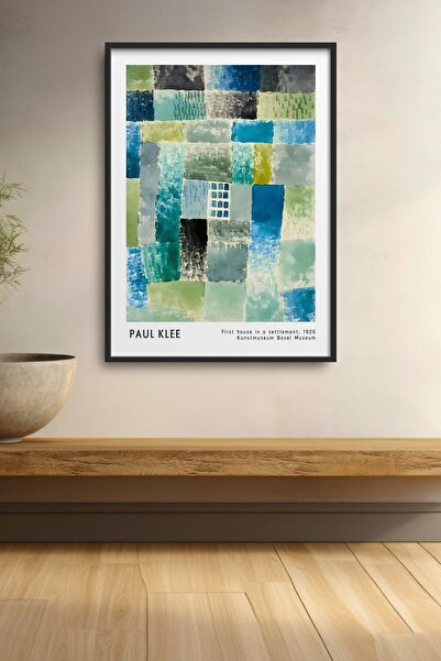 HOMEPACK Pictură de Paul Klee "Primul căsuță din situație " Poster înrămat Ar...