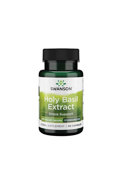 SWANSON Extract de Busuioc Sfânt (Tulsi) 400mg - Supliment din Plante, 60 cap...