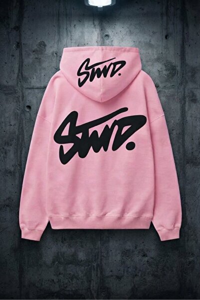 Ryam Mooda Unisex Printed Oversized 3-Thread Hooded Sweatshirt