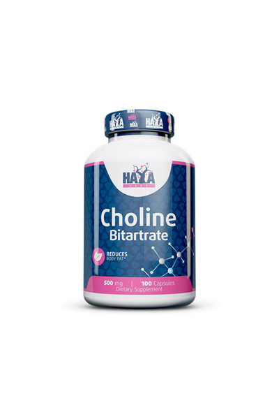haya labs Bitartrat de Colina 500mg - Supliment Alimentar, 100 capsule