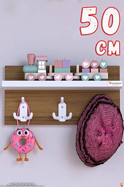 Modilayn KEDİ 9 شماعات تعليق لغرفة الشباب مع 3 خطافات (46.4×19 سم) - تصميم أن...