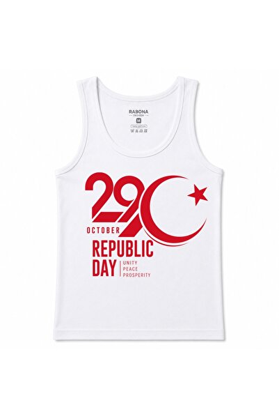Rabona Fashion 29 Οκτωβρίου Ημέρα της Δημοκρατίας Φανελάκι με σχέδιο Ημισέλην...