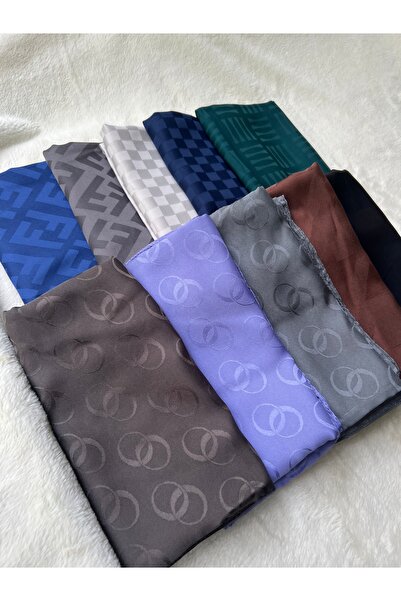 shalby Hijab Jacquard Satin Shawl Set of 10