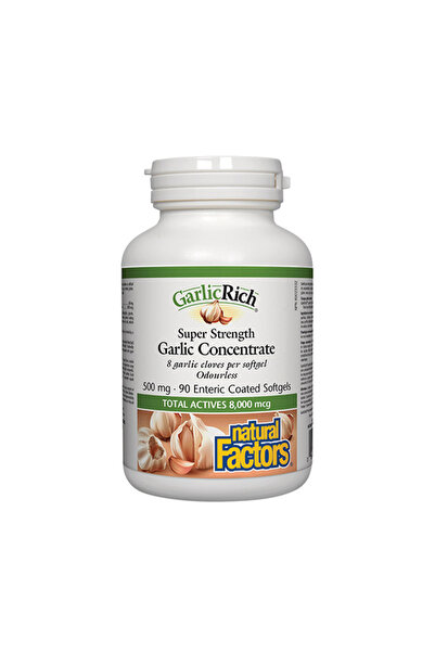 Natural Factors GarlicRich Concentrat de usturoi super puternic 500 mg - 90 c...
