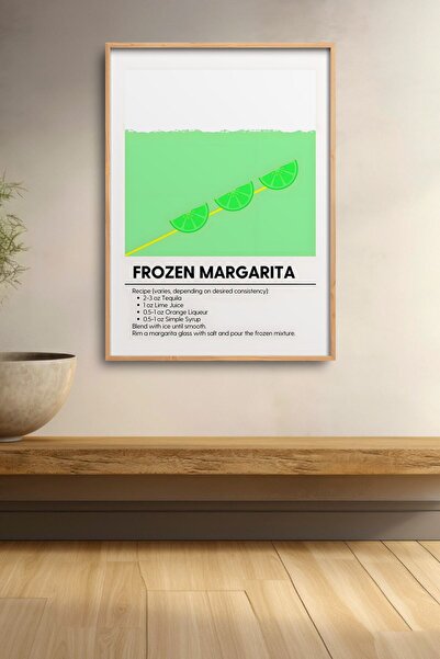 HOMEPACK Recept za smrznutu margaritu koktel, slika uokvirena limetom, koktel...