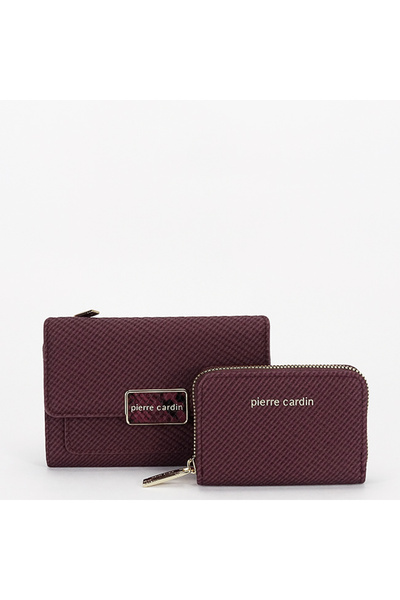 Pierre Cardin Set de 2 piese: portofel și suport carduri B-6250+428BORDO M0