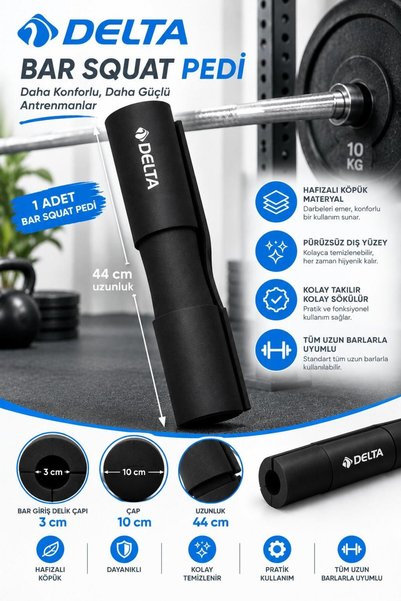 Delta Halter Pedi Squat Bar Pedi Hafızalı Köpük Omuz Koruyucu Barbell Destek ...