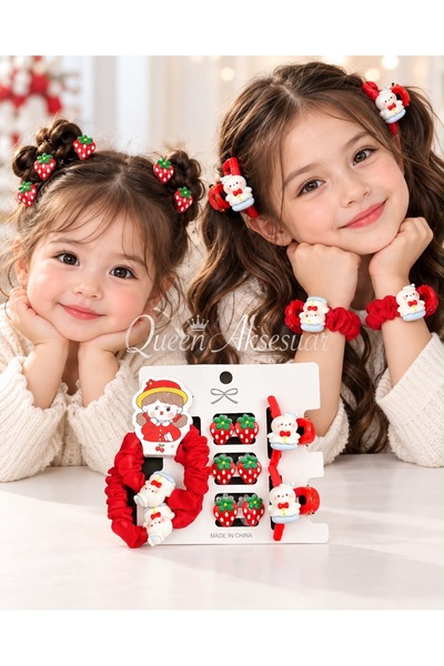 QUEEN AKSESUAR 10-Piece Christmas Fancy Christmas Cookie Man Strawberry Cloth...