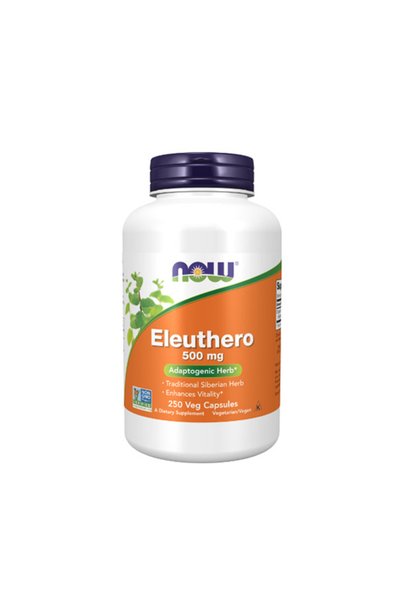 Now Eleuthero 500 mg - Supliment din Plante, 250 capsule vegetale