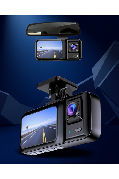 ASTRALTECH 3 Kamera 1080P Araç DVR 2 İnç IPS Ekran