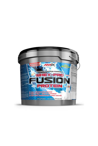 AMIX Whey Pure Fusion - Proteine din zer, Căpșuni, 4 kg