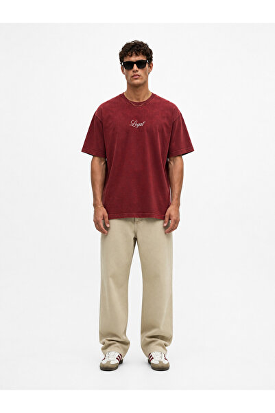 Respire Tricou Oversize Bărbați, Tricou Supradimensionat Streetwear Washed / ...